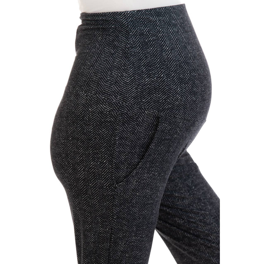 Herringbone Print Buttery Soft Maternity Comfort Joggers