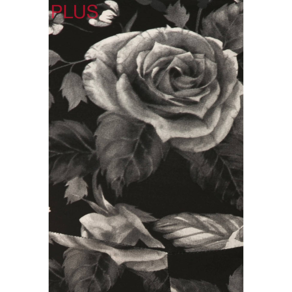Black Floral Buttery Soft Full Length Ruched Maternity Leggings S-3XL