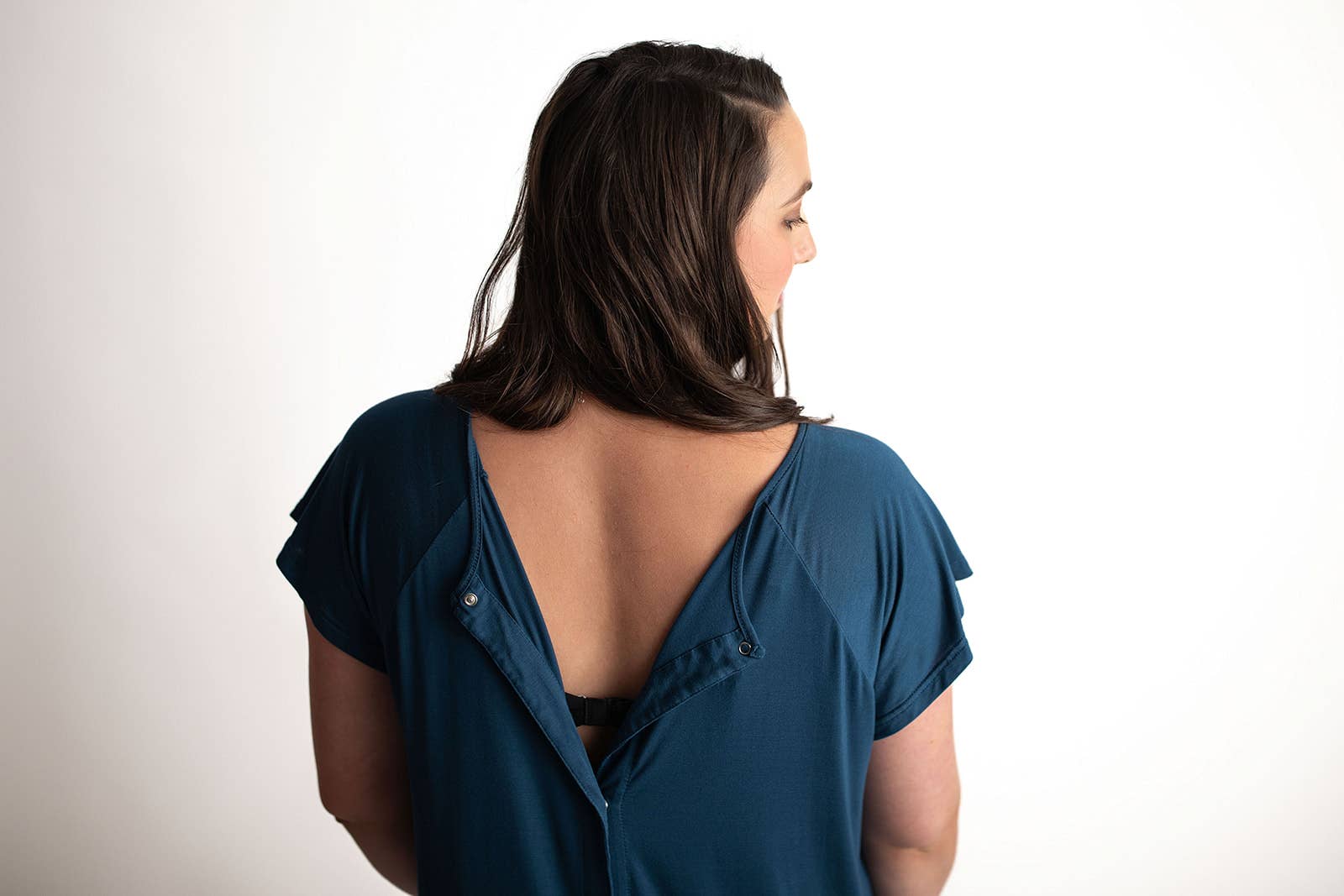 Navy Blue Labor ~ Delivery ~ Nursing Gown