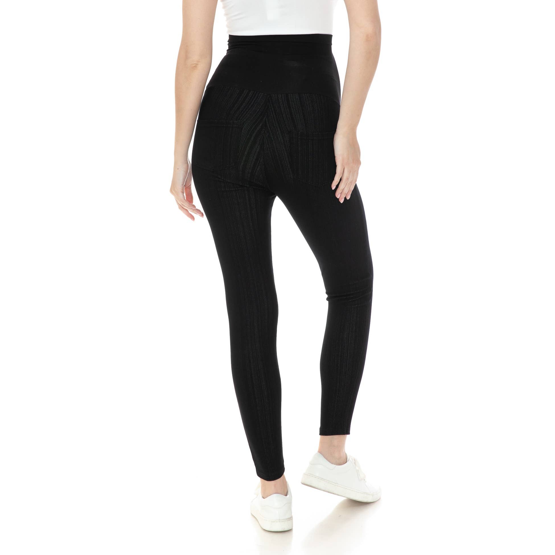Black Elastic Waist Band Maternity Jeggings