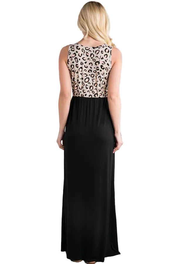 Leopard Animal Print Maxi Dress