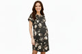 Ribbed Floral Mini Dress
