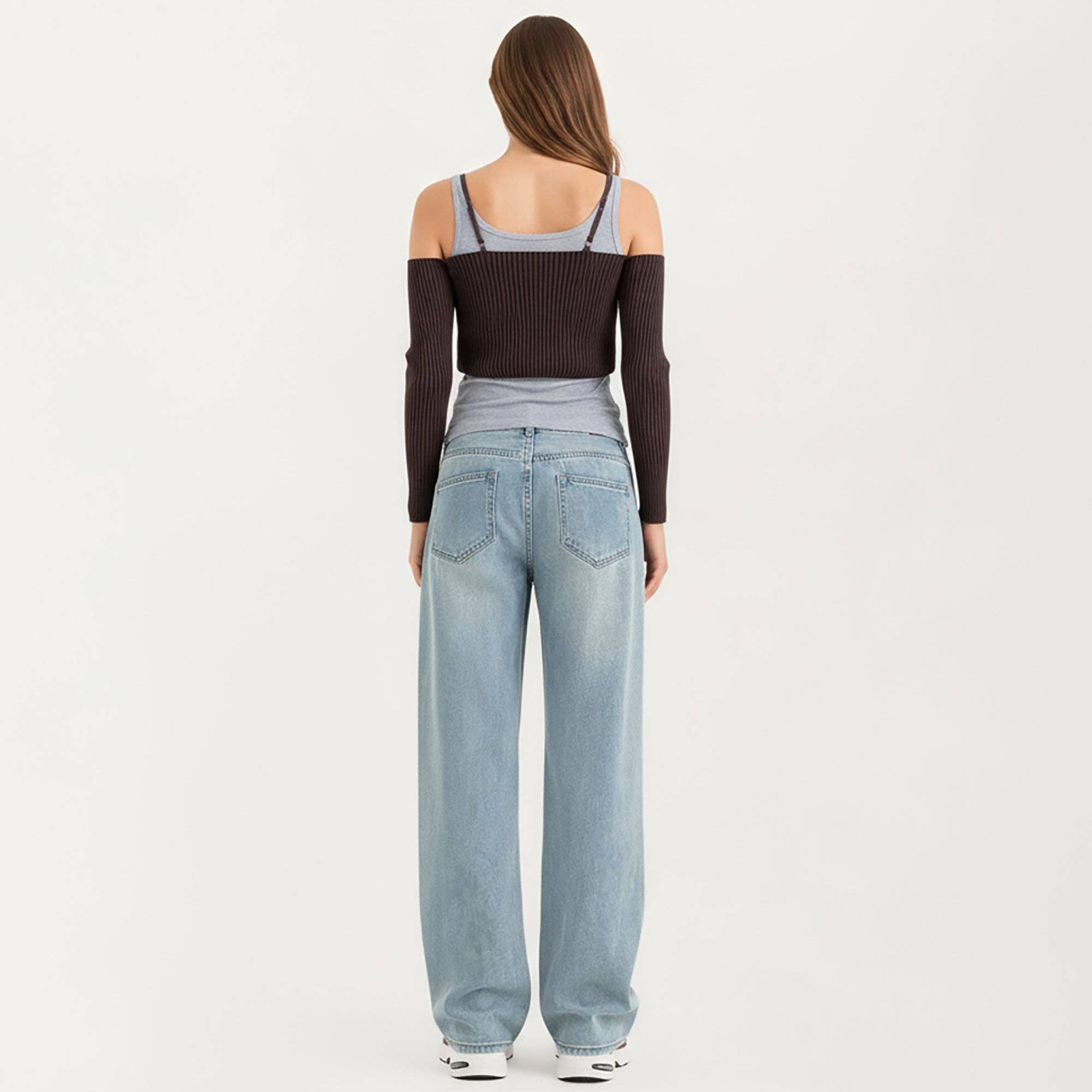 Wide Leg Maternity Jean with Adjustable Elastic
