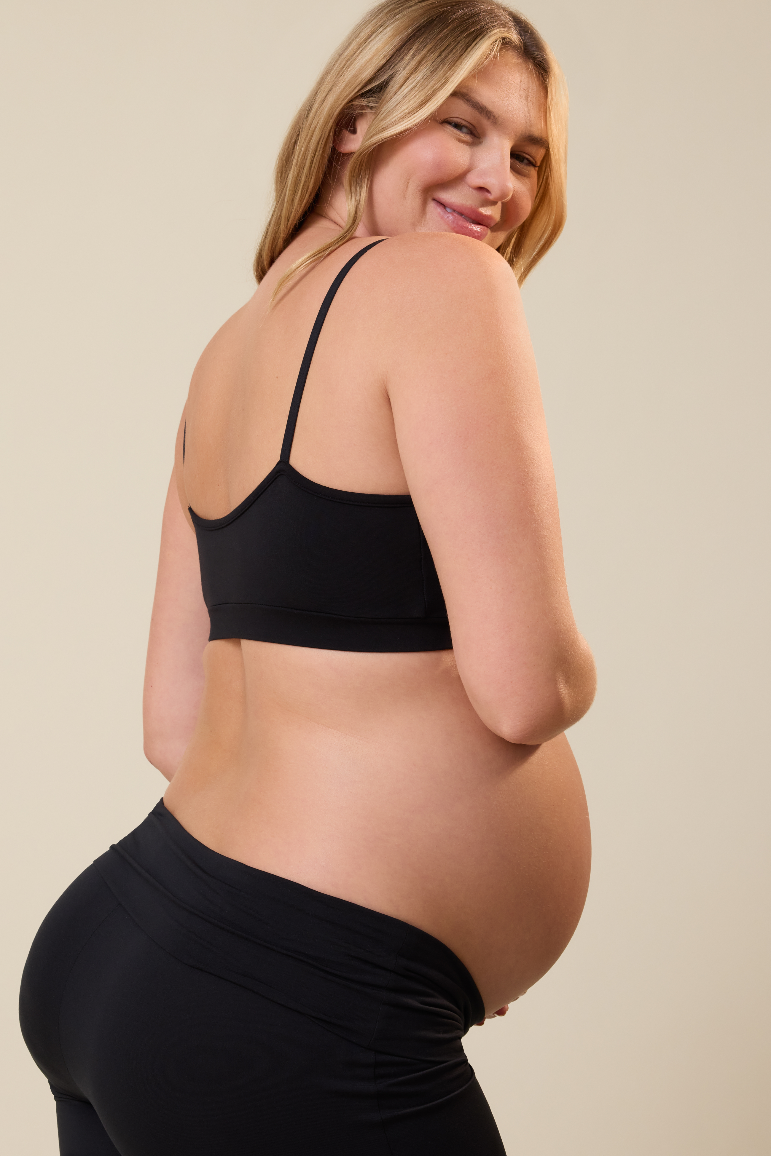 Black Busty French Terry Maternity & Nursing Bralette