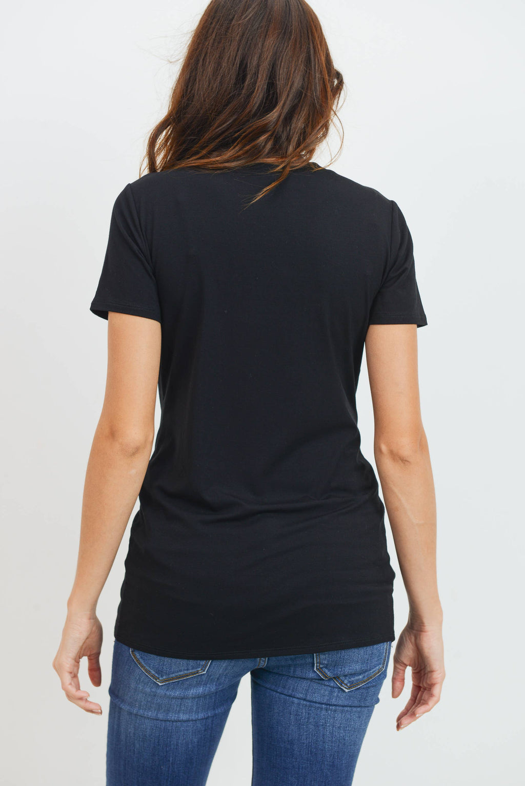 Black Basic Crew Neck T-Shirt