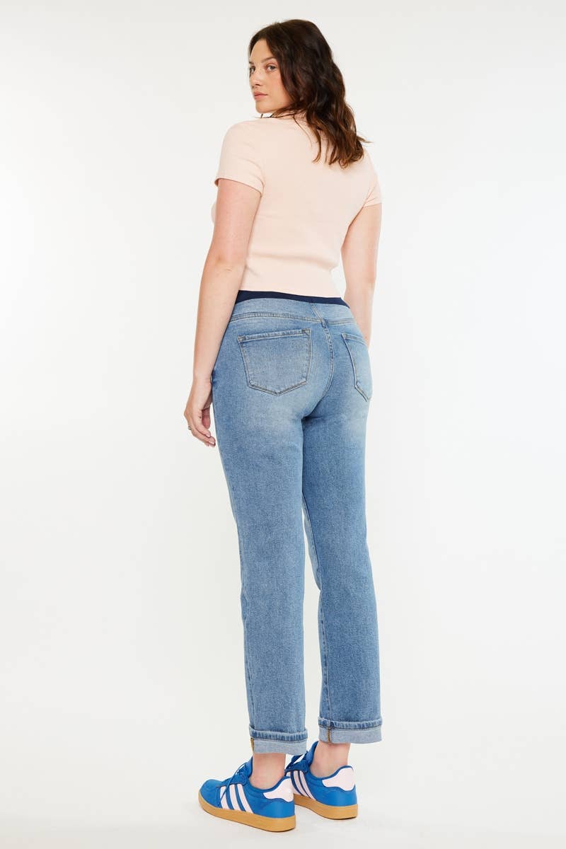Kan Can Boyfriend Fit Medium Wash Denim