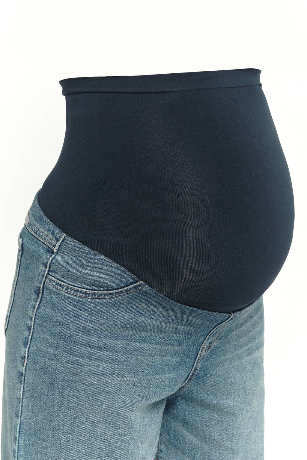 1822 DENIM Roll Cuff Wide Leg Jean w Tall Bellyband in Willa