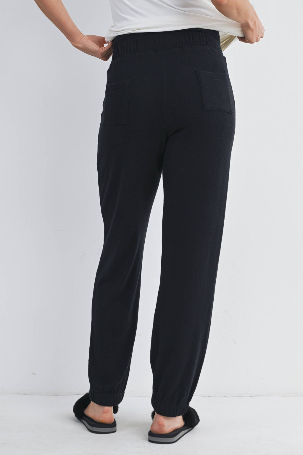Black Over the Belly Maternity Lounge Pants