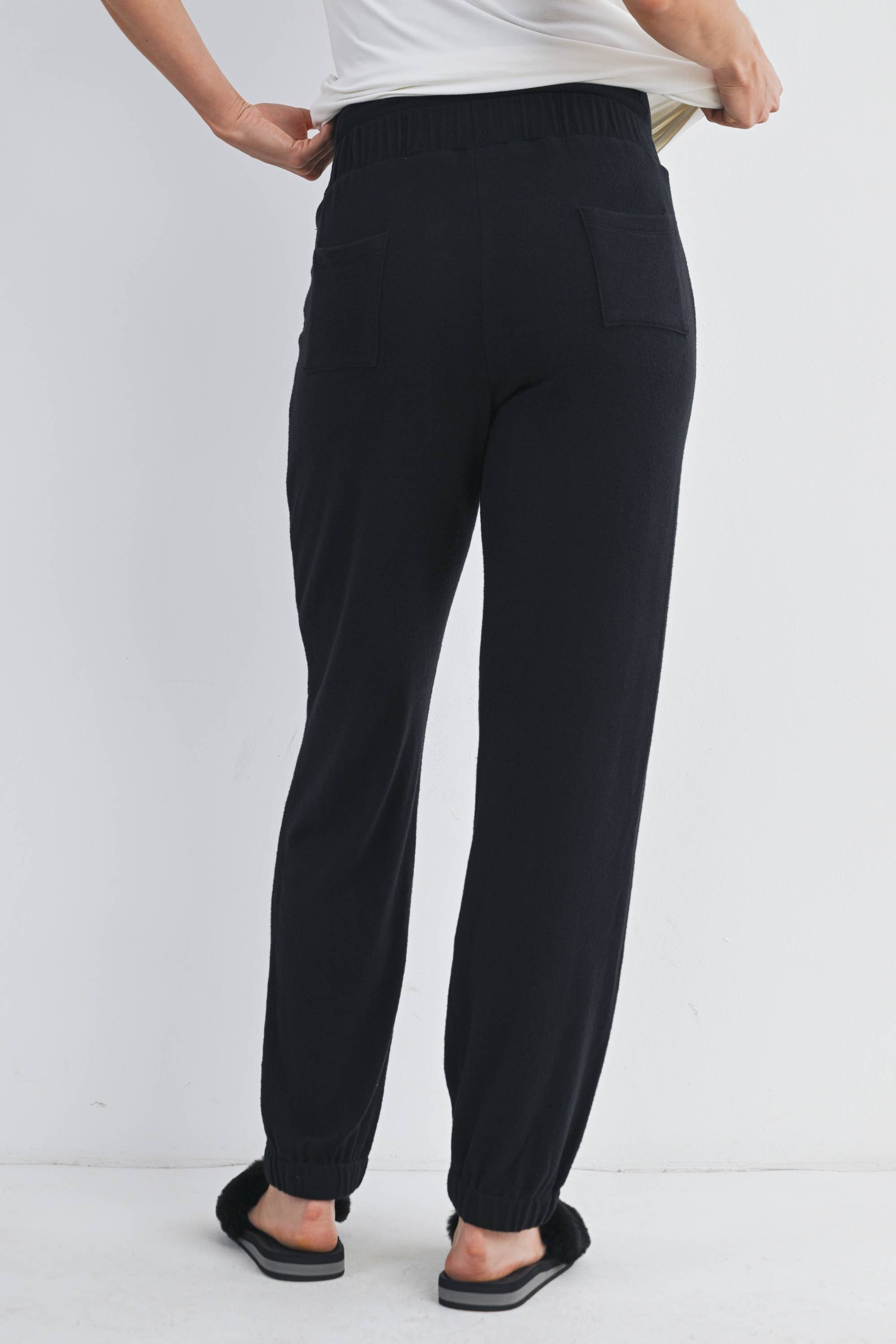Black Over the Belly Maternity Lounge Pants