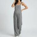 Maternity Gingham Wide Leg Jumpsuit with Adjustable Strap Overalls
