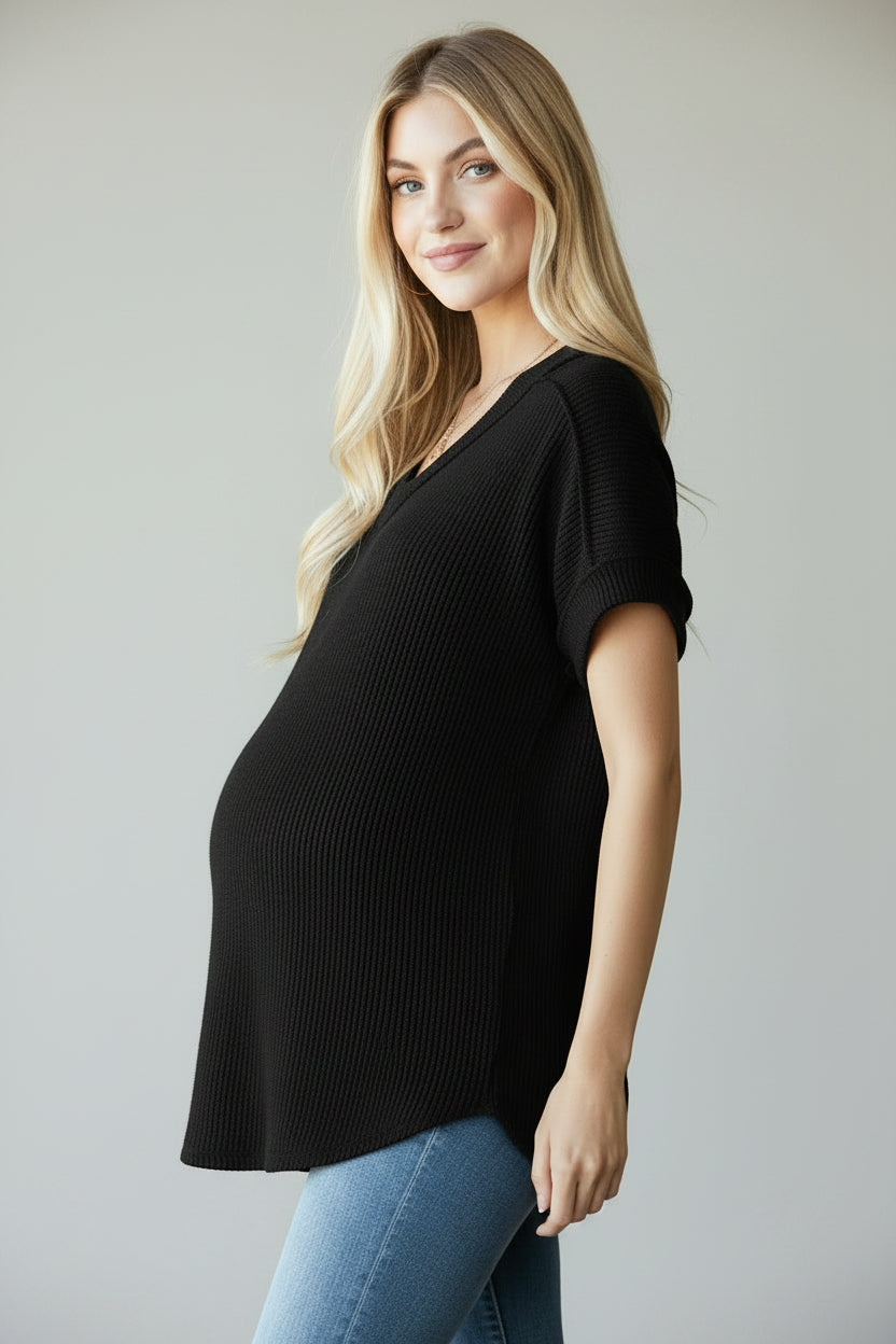 Charcoal Urban Ribbed Top