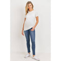 Medium Wash Stretchy Maternity Skinny Jeans With Full Panel