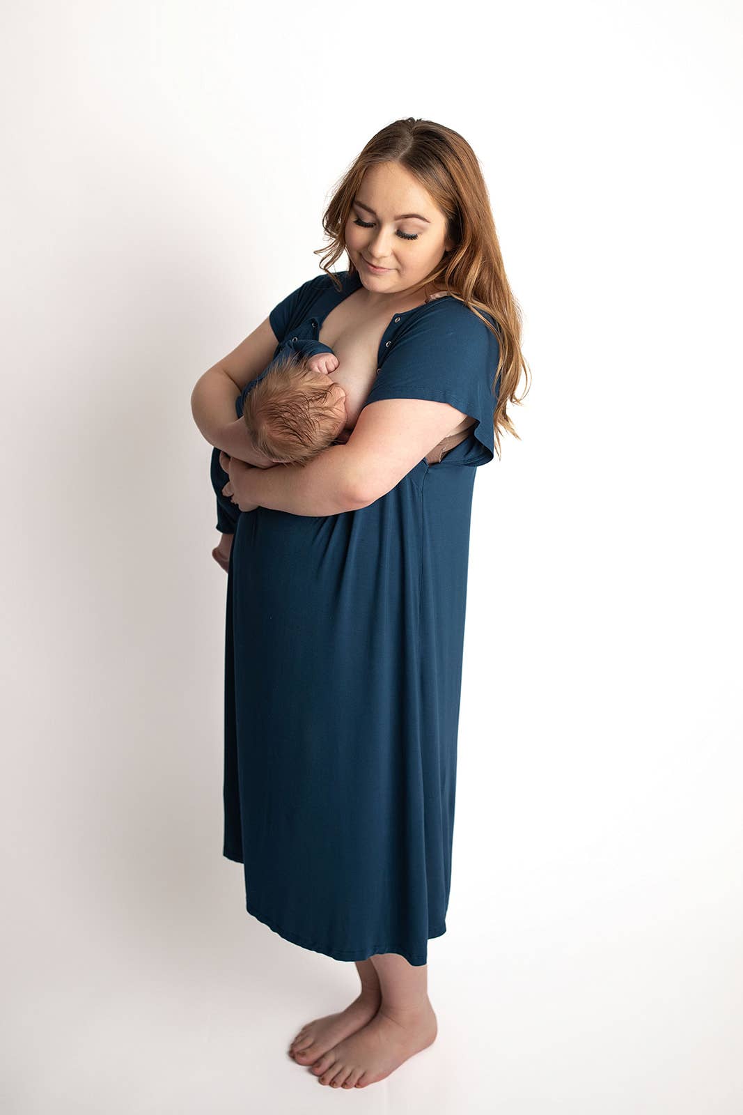 Navy Blue Labor ~ Delivery ~ Nursing Gown