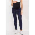 Dark Navy Stretch Maternity Skinny Jeans With Full Panel