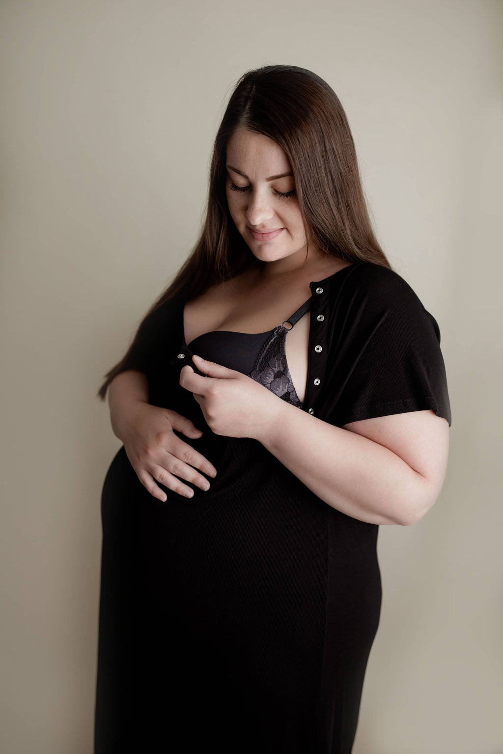 Black Labor ~ Delivery ~ Nursing Gown