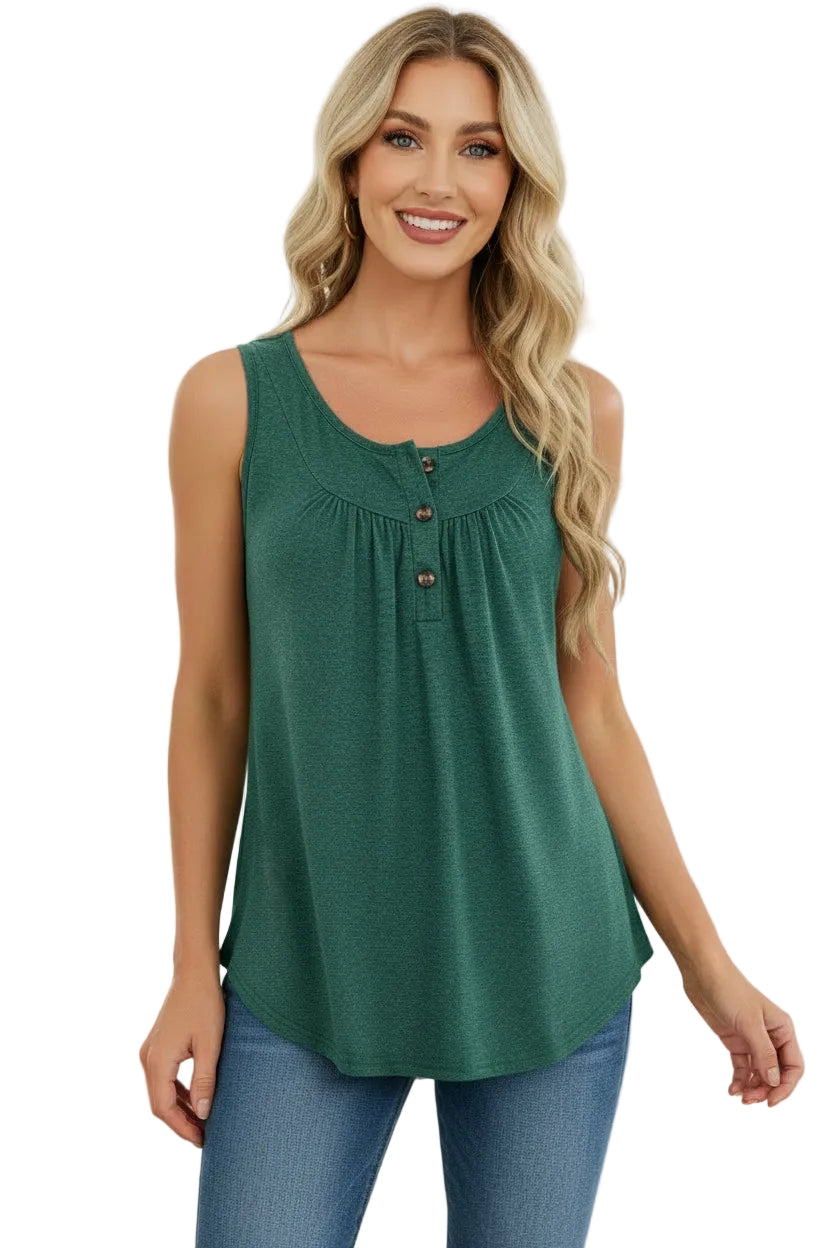 Green Button Up Maternity to Nursing Top