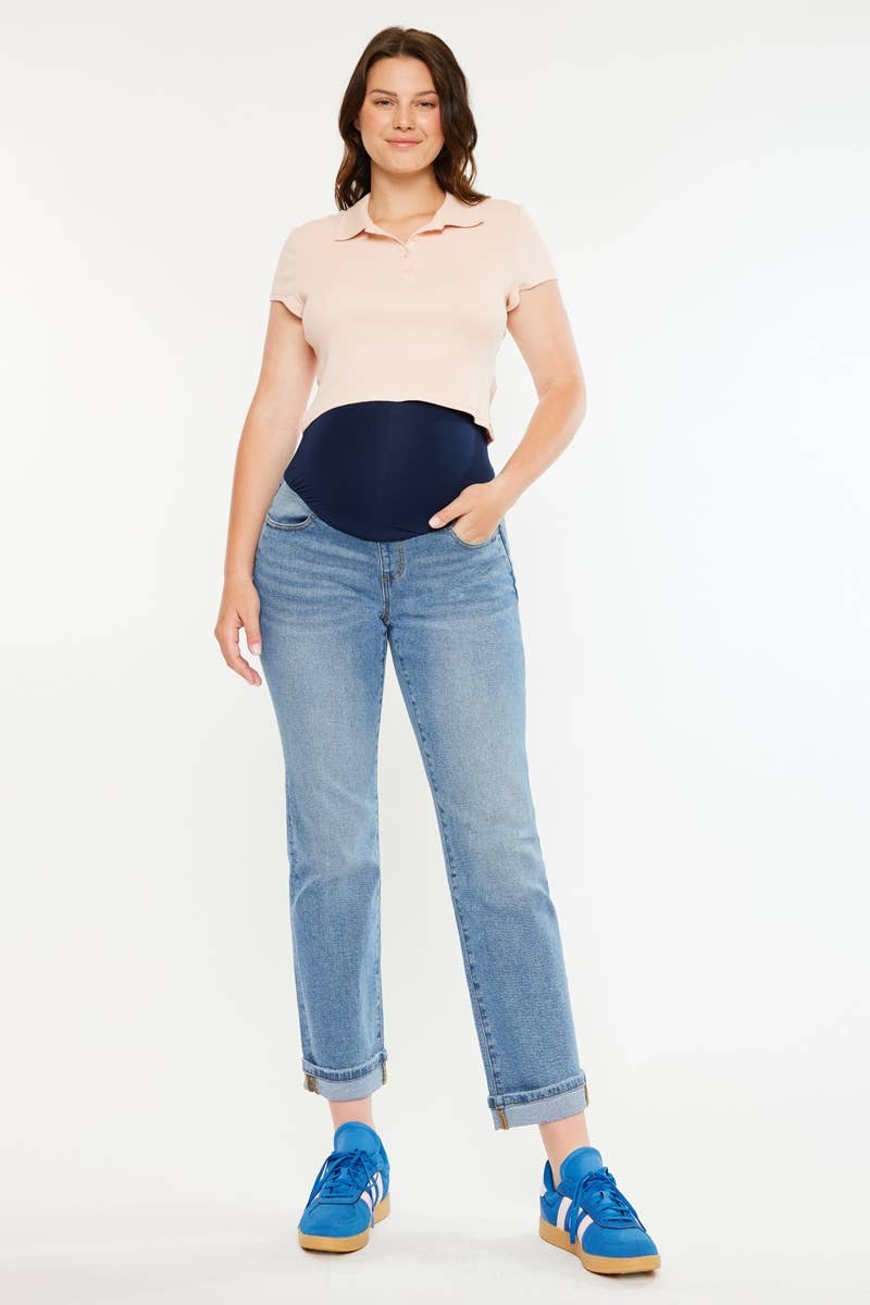 Kan Can Boyfriend Fit Medium Wash Denim