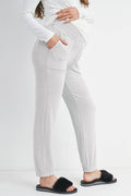 Light Grey Over the Belly Maternity Lounge Pants