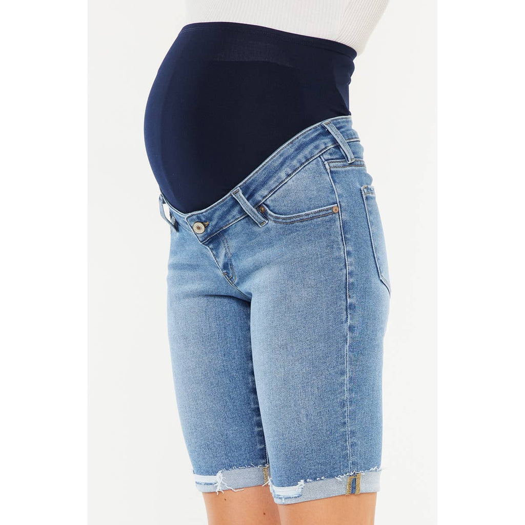 Kan Can Medium Wash Bermuda Denim Shorts