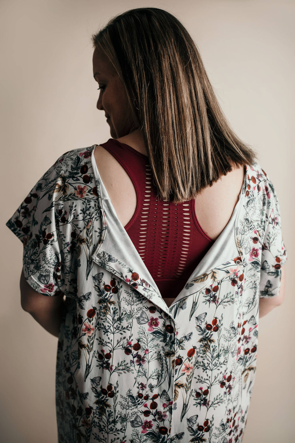Floral Labor ~ Delivery ~ Nursing Gown