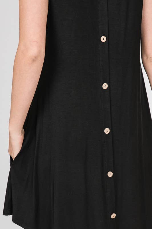Black Button Dress