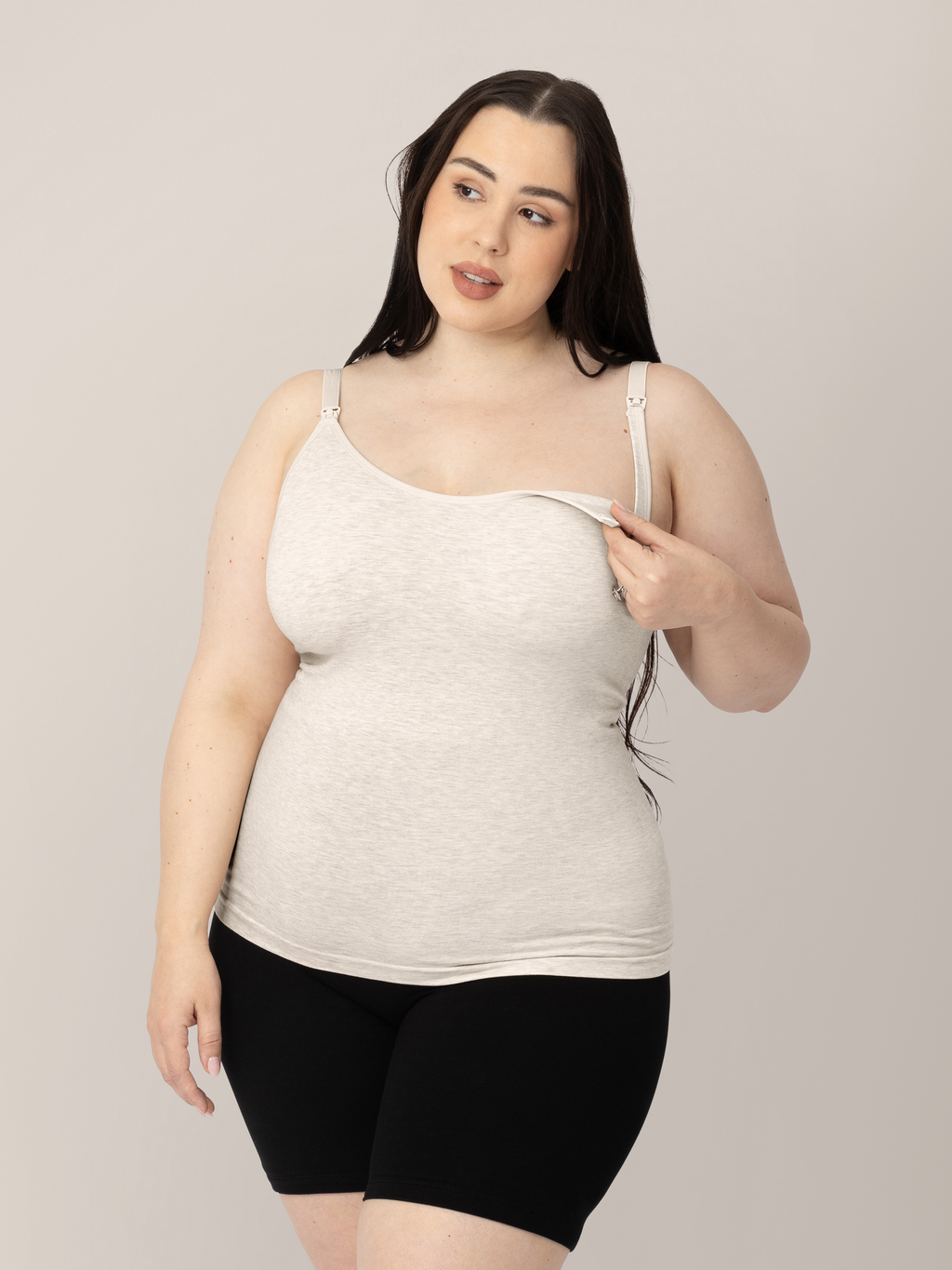 Sublime® Bamboo Maternity & Nursing Camisole Oatmeal