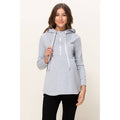Heather Grey French Terry Half-Zip Maternity Nursing Hoodie