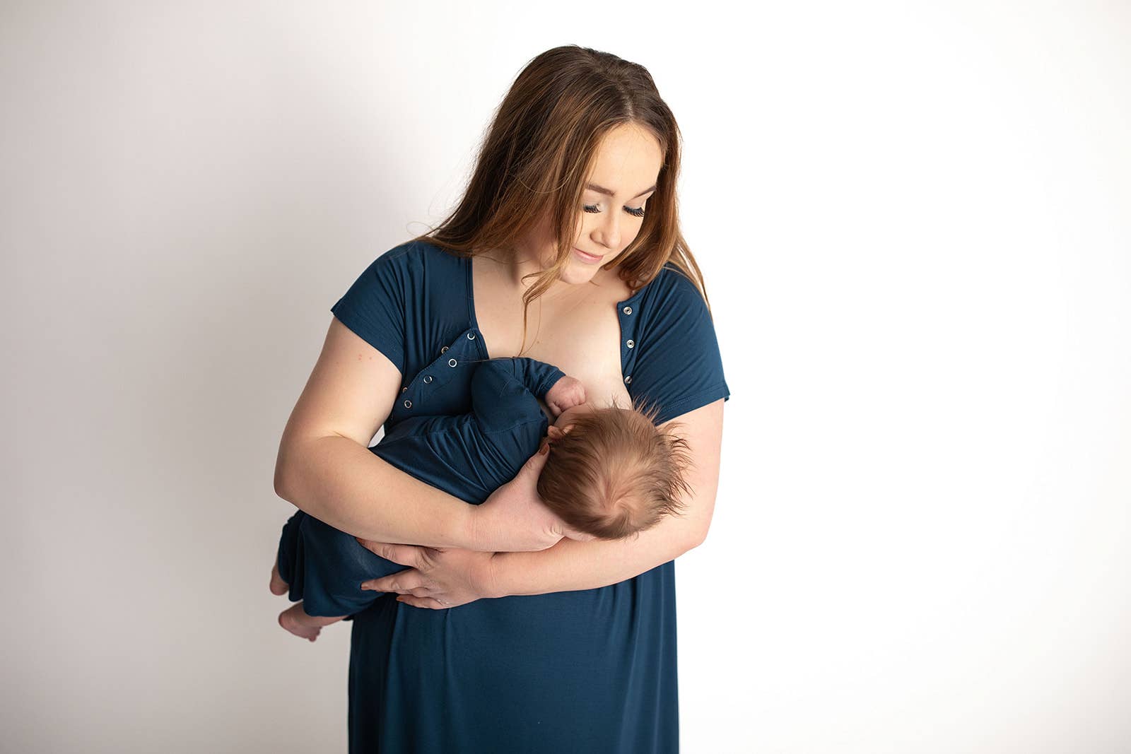 Navy Blue Labor ~ Delivery ~ Nursing Gown